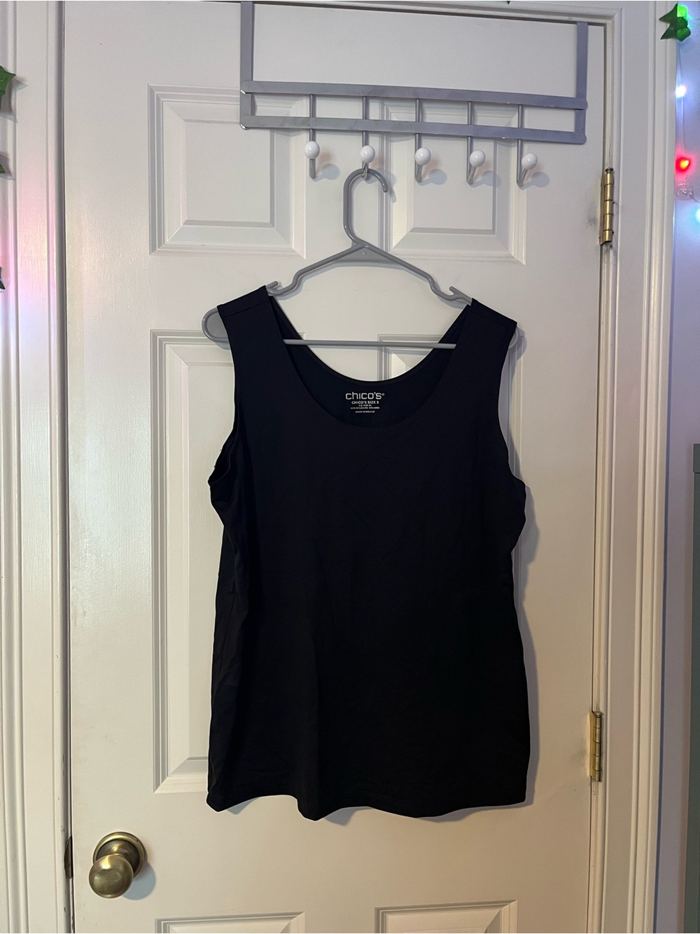 Chico's Black Scoop Neck Tank Top